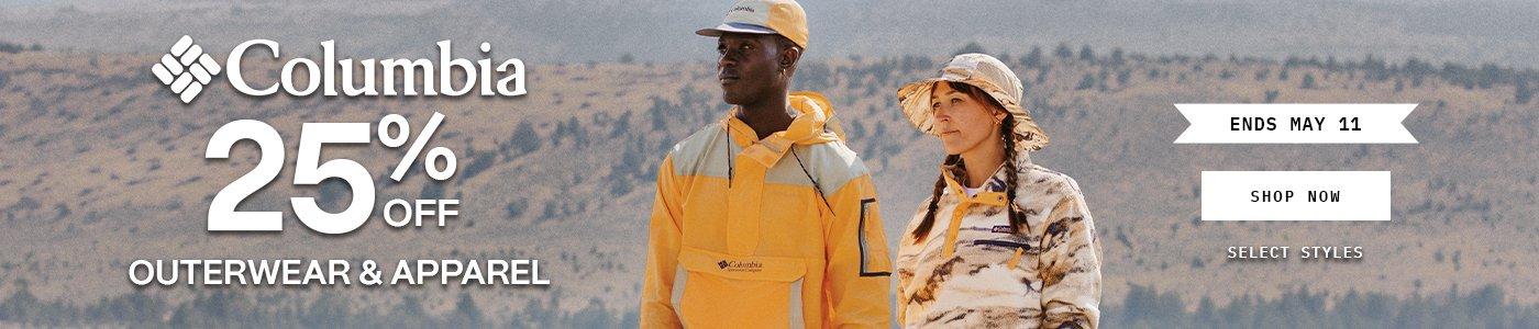 25% Off Columbia Outerwear & Apparel